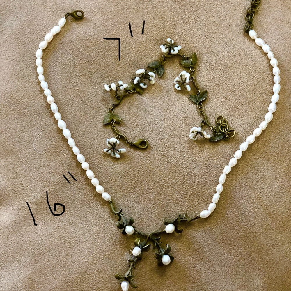 Freshwater pearl set from Creede, CO.